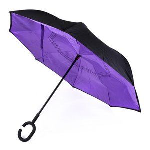 Solid Color Double Layer Inverted Umbrella